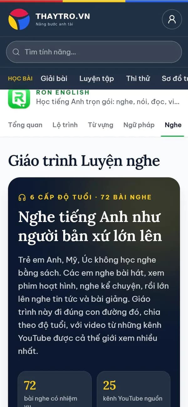 Tiếng Anh: Giáo trình Luyện nghe tiếng Anh 6 cấp độ tuổi, 72 bài: đi đúng con đường người bản xứ học nghe, từ bài hát, hoạt hình đến tin tức và bài giảng